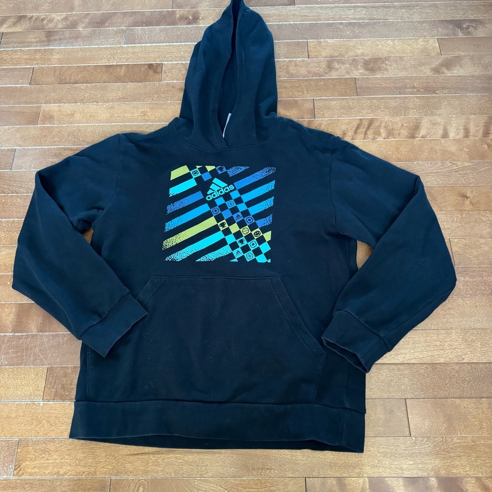 Boys Adidas Black Hoodie Like New